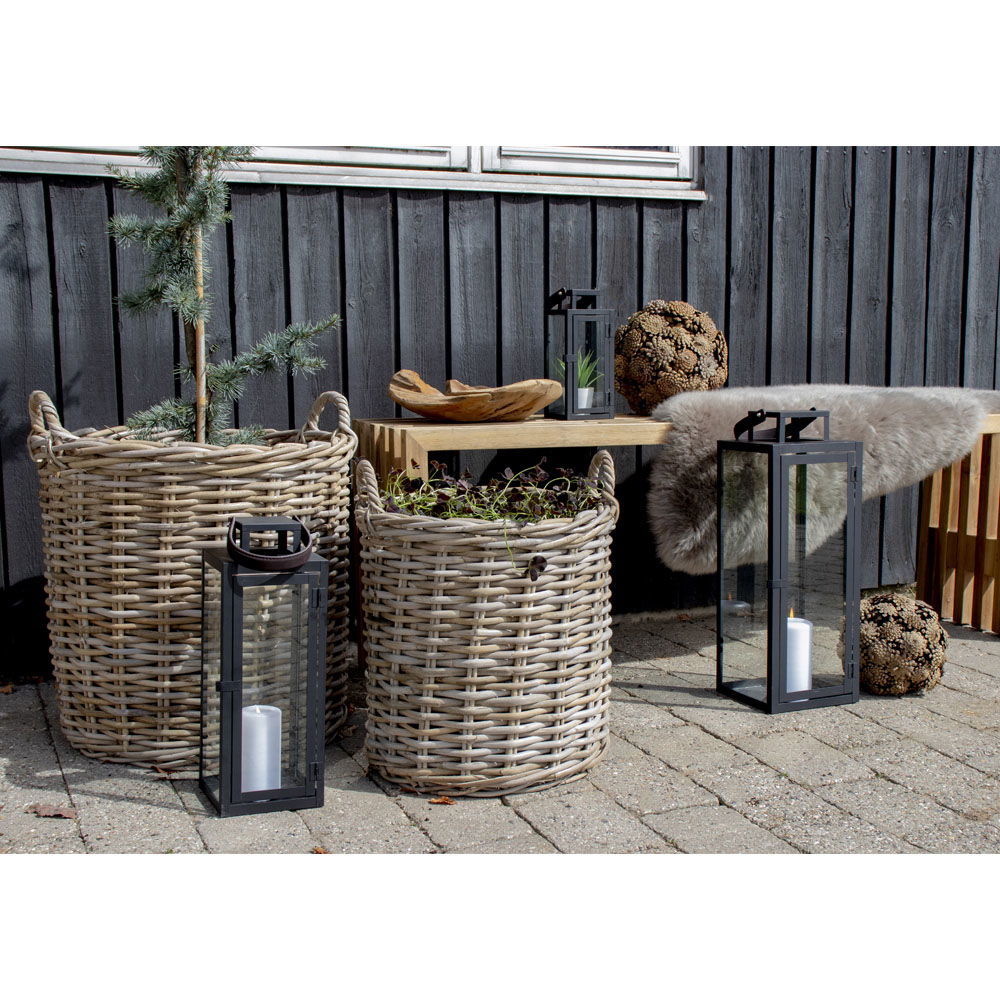 Indo – Körbe aus Kubu Rattan, natur, Set aus 2